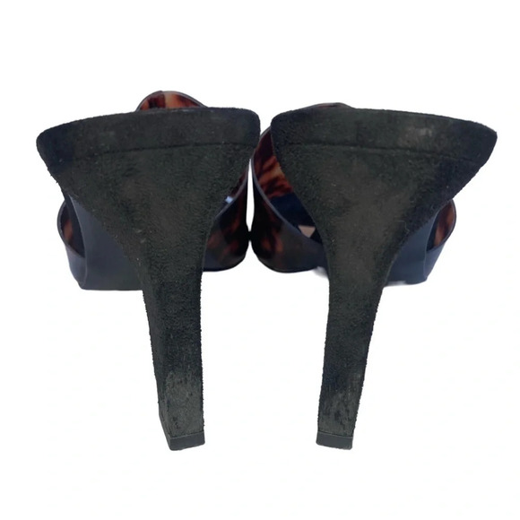 Zara Open-Toes High-Heeled Mules | Tortoiseshell | Size 39 /  8 - Picture 6 of 10